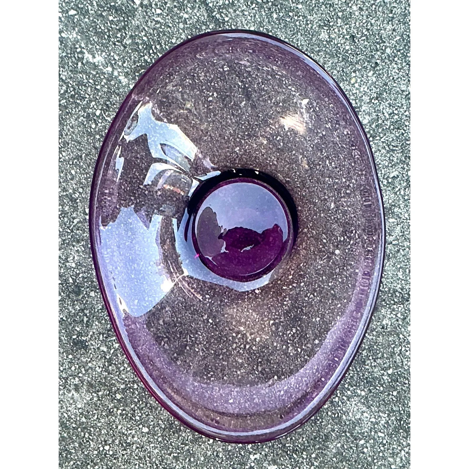 Vintage Italian Art Glass Bowl After Murano - Glass, 10.5W x 3.75H — additional photo 1