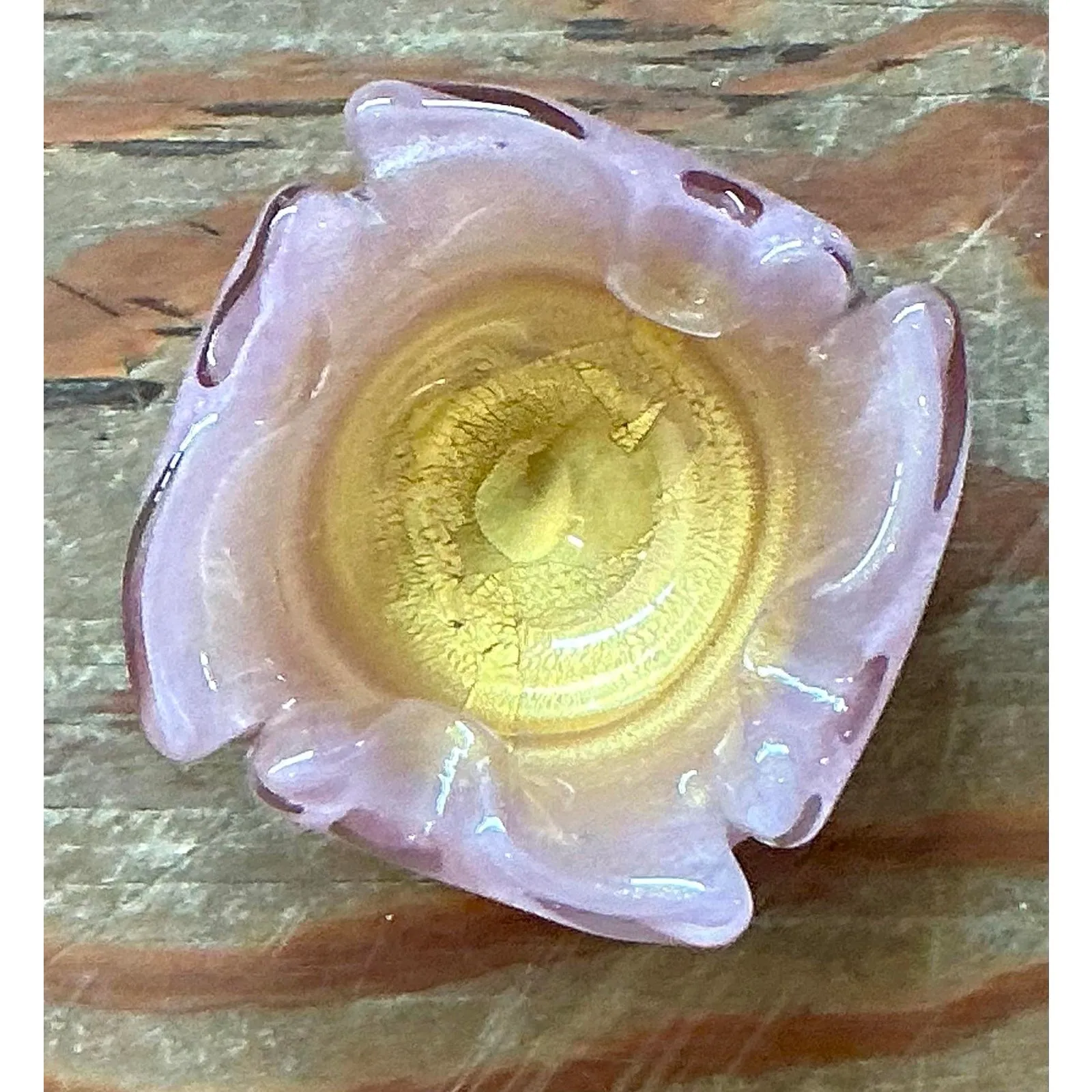 Vintage Italian Art Glass Bowl After Murano - Glass, 4.5W x 2H — additional photo 1