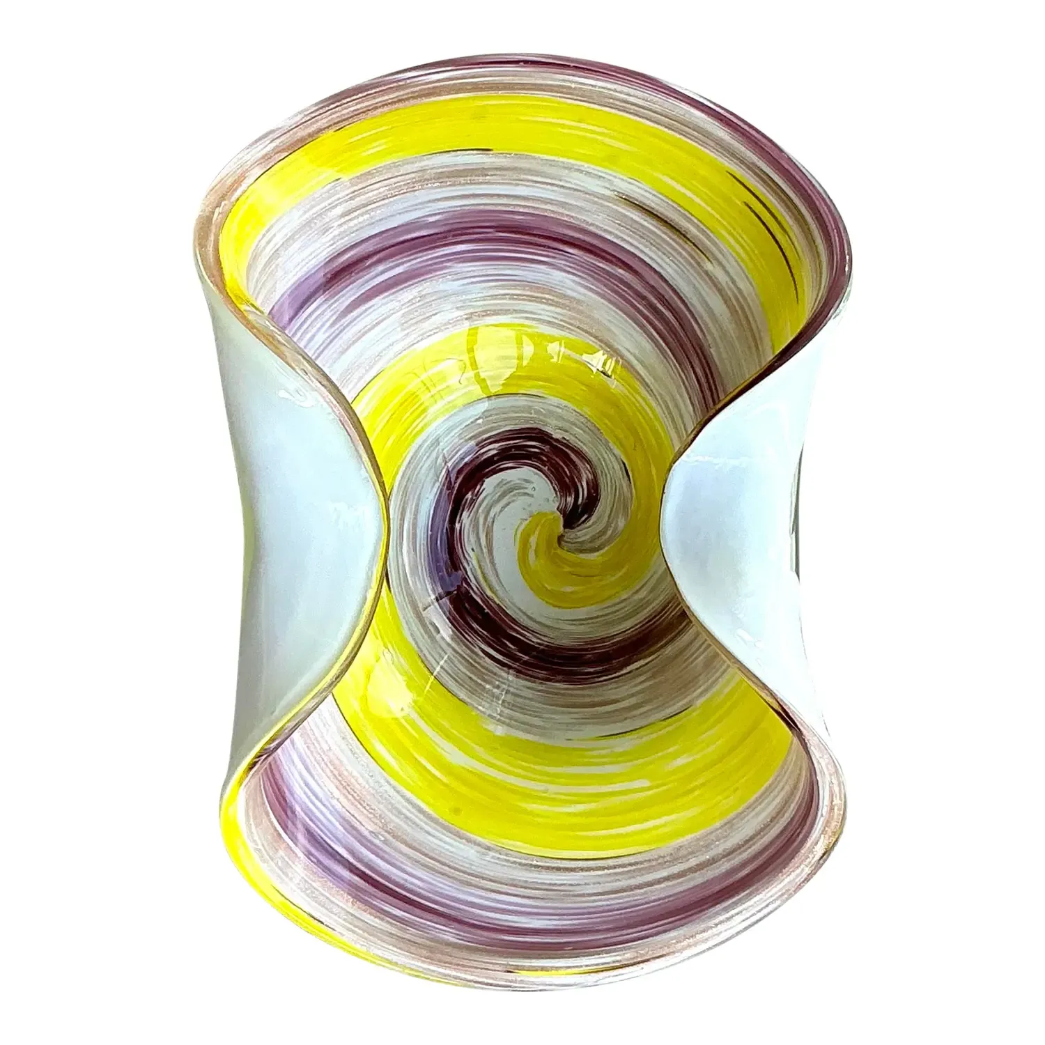 Vintage Italian Art Glass Bowl After Murano - Blown Glass, 10.25W x 3.5H — additional photo 1