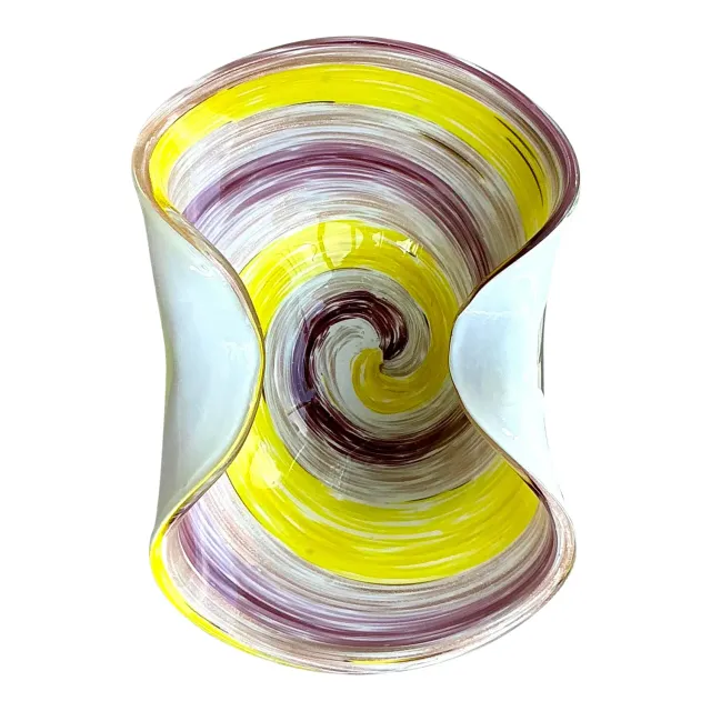 Vintage Italian Art Glass Bowl After Murano - Blown Glass, 10.25W x 3.5H — additional photo 1