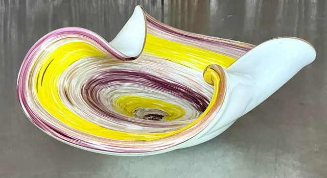 Vintage Italian Art Glass Bowl After Murano - Blown Glass, 10.25W x 3.5H — additional photo 4