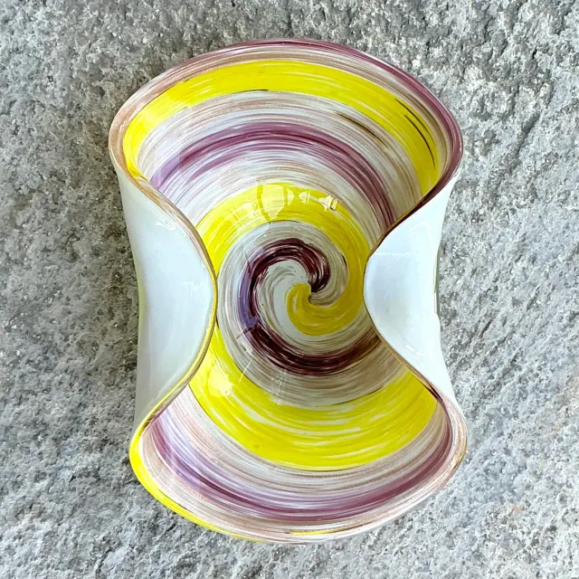 Vintage Italian Art Glass Bowl After Murano - Blown Glass, 10.25W x 3.5H — additional photo 5