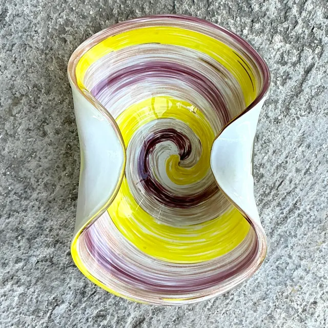 Vintage Italian Art Glass Bowl After Murano - Blown Glass, 10.25W x 3.5H — additional photo 8