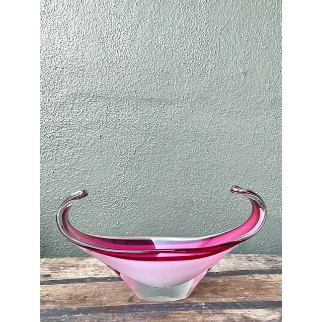 Vintage Italian Art Glass Bowl After Murano - Glass, 12W x 7H — additional photo 3