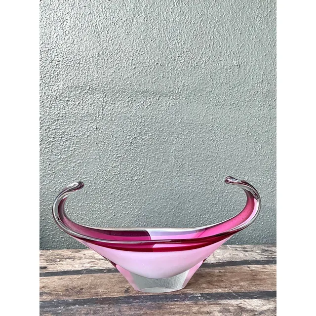 Vintage Italian Art Glass Bowl After Murano - Glass, 12W x 7H — additional photo 6