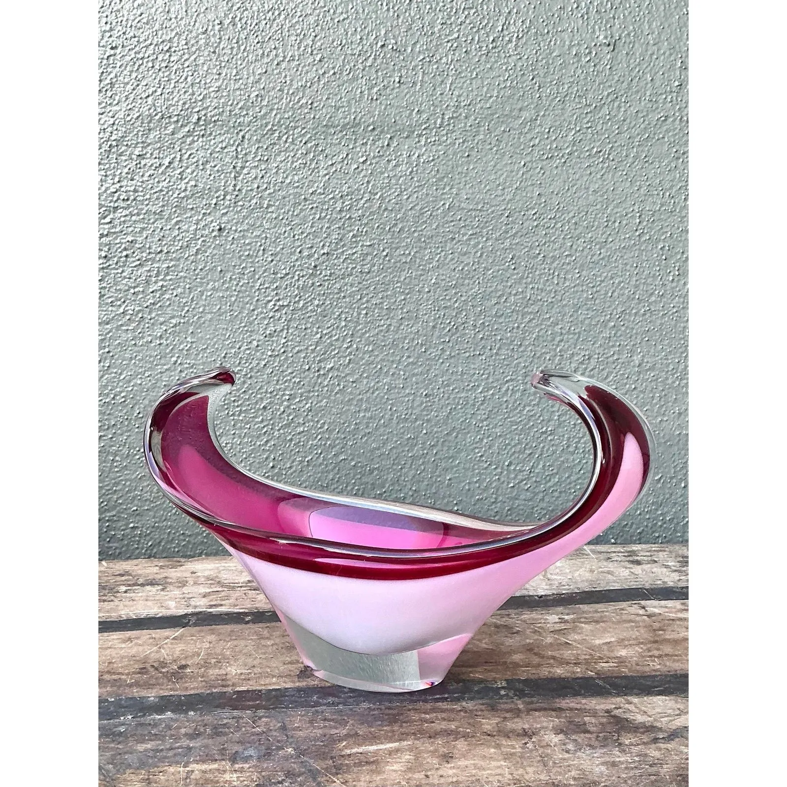 Vintage Italian Art Glass Bowl After Murano - Glass, 12W x 7H — additional photo 5