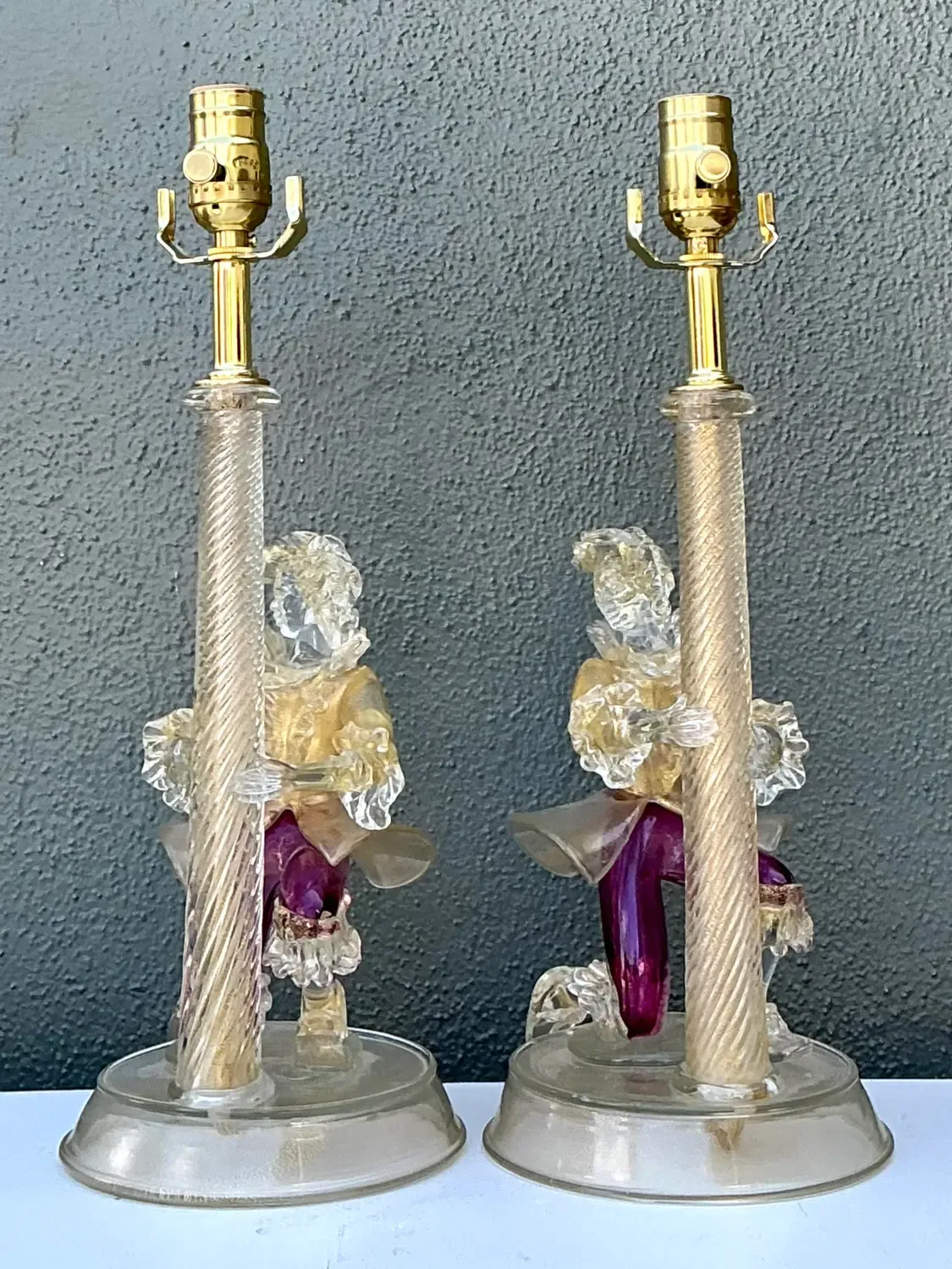 Vintage Italian Barovier and Toso Murano Glass Figurative Lamps — additional photo 2