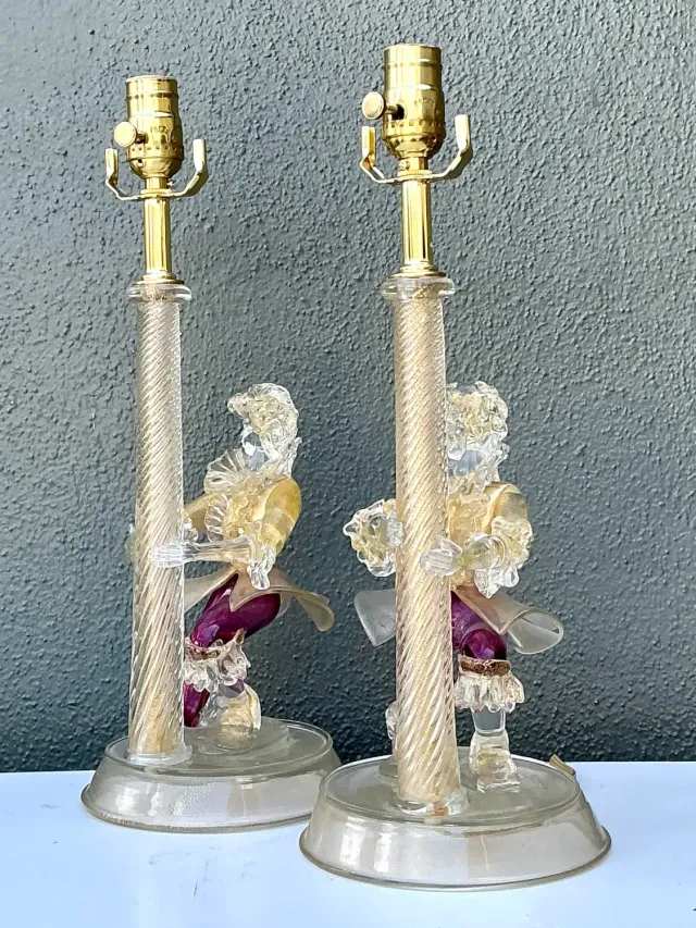 Vintage Italian Barovier and Toso Murano Glass Figurative Lamps — additional photo 5