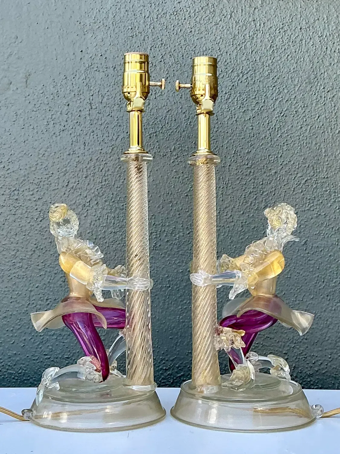 Vintage Italian Barovier and Toso Murano Glass Figurative Lamps — additional photo 7
