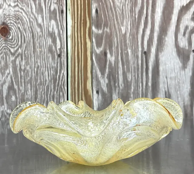 Vintage Italian Blown Glass Bowl After Murano — additional photo 1