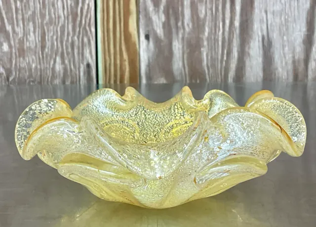 Vintage Italian Blown Glass Bowl After Murano — additional photo 4