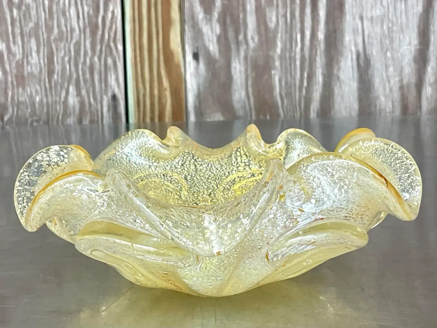 Vintage Italian Blown Glass Bowl After Murano — additional photo 5