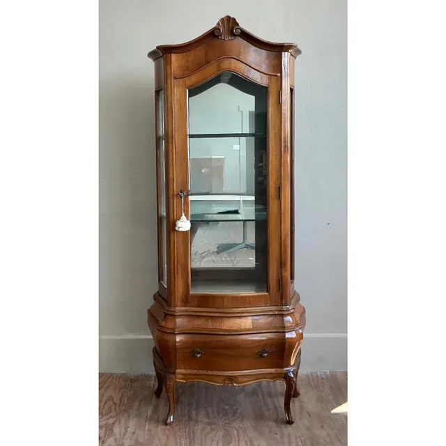 Vintage Italian Burl Wood Curio Cabinet — additional photo 6