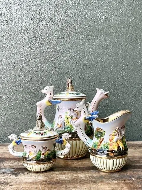 Vintage Italian Capidimonte Demitasse Tea - Set of 27 — additional photo 1