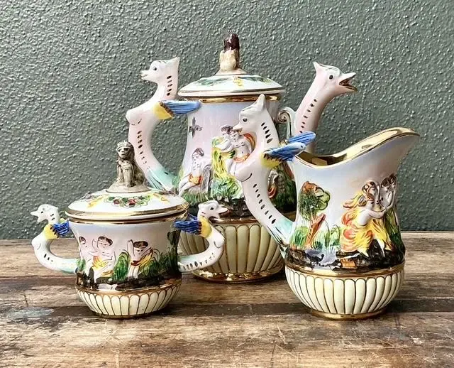 Vintage Italian Capidimonte Demitasse Tea - Set of 27 — additional photo 4