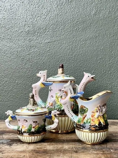 Vintage Italian Capidimonte Demitasse Tea - Set of 27 — additional photo 5