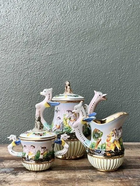 Vintage Italian Capidimonte Demitasse Tea - Set of 27 — additional photo 6