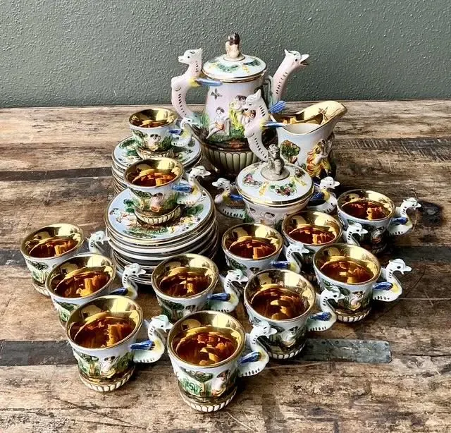Vintage Italian Capidimonte Demitasse Tea - Set of 27 — additional photo 8