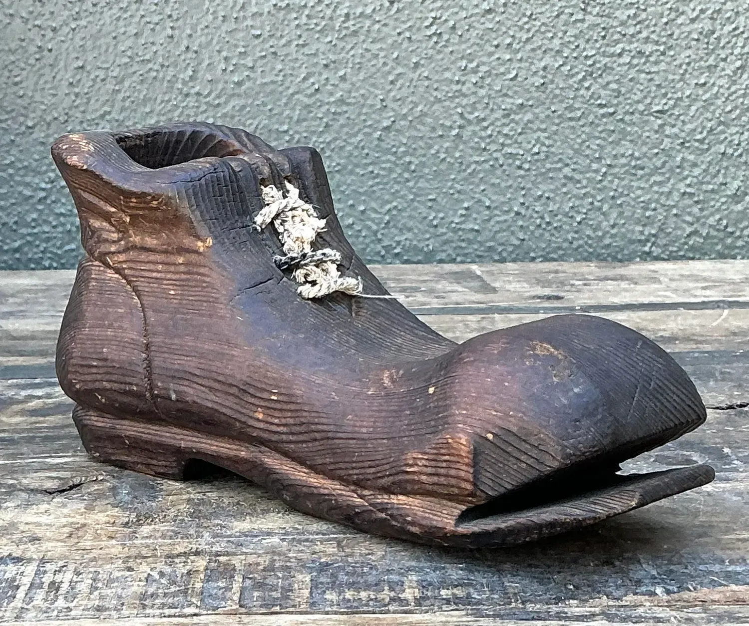 Vintage Italian Carved Wooden Shoe — additional photo 4