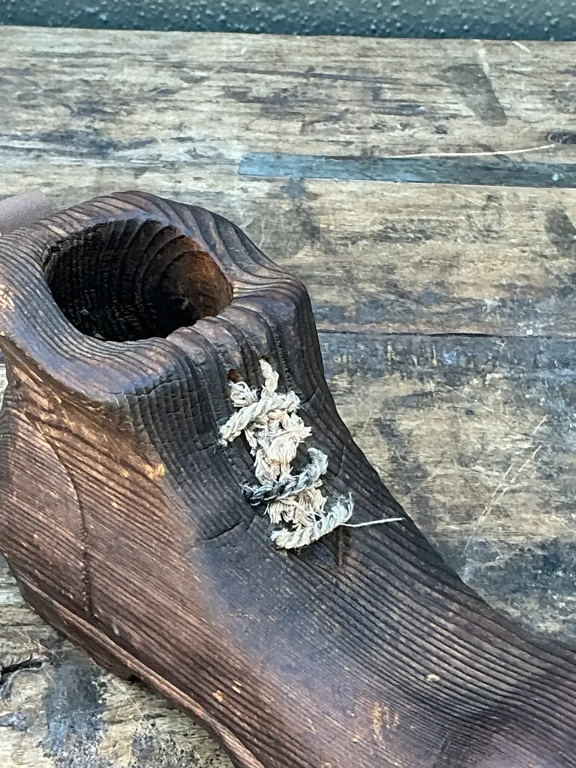 Vintage Italian Carved Wooden Shoe — additional photo 6