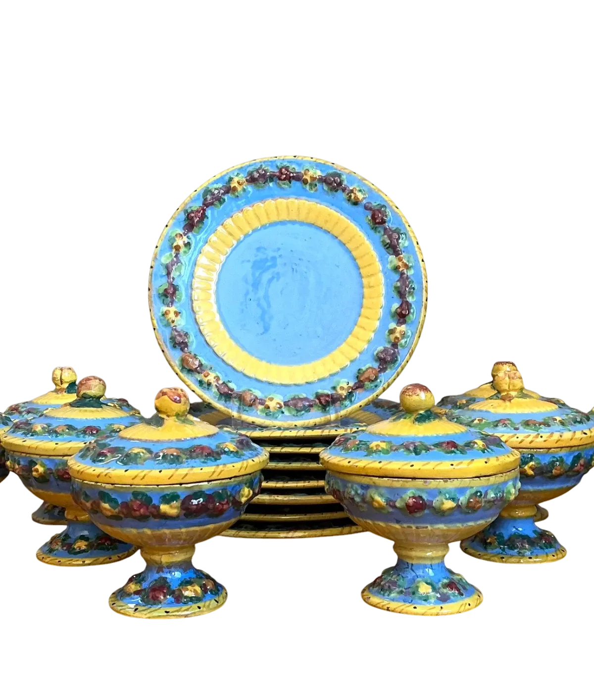 Vintage Italian Ceramic Covered Dishes - Set of 12