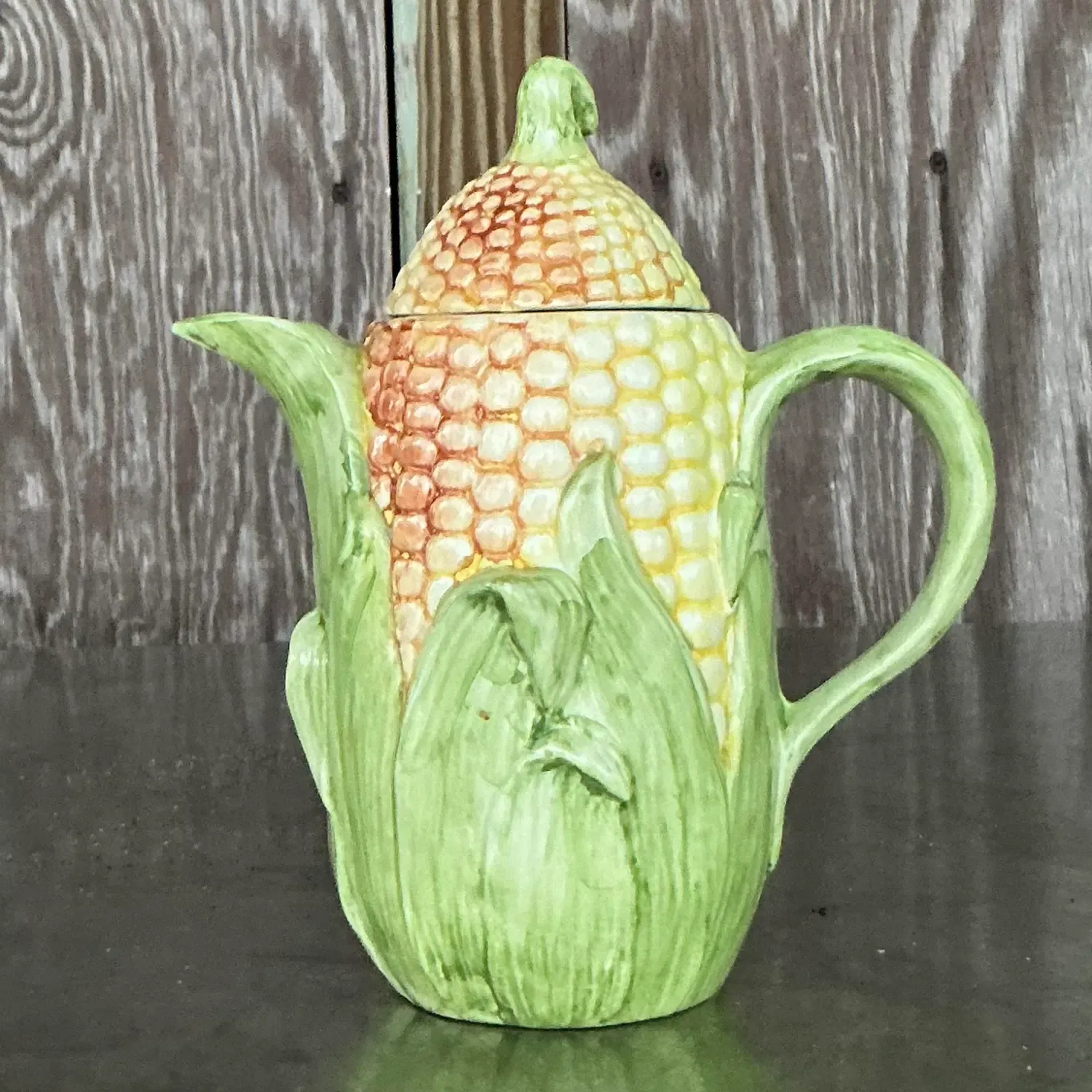 Vintage Italian Corn Cob Teapot — additional photo 2