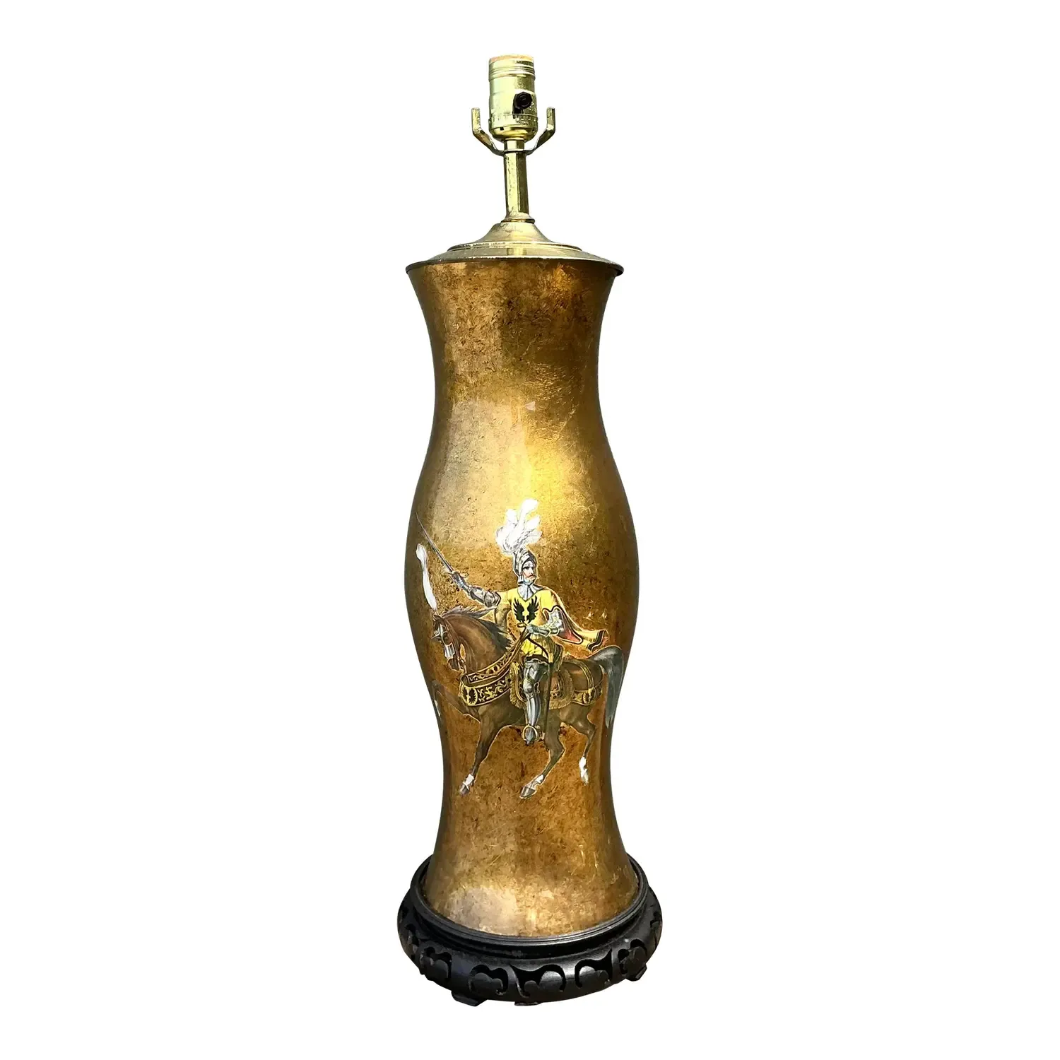 Vintage Italian Eglomise Knight Lamp — additional photo 1