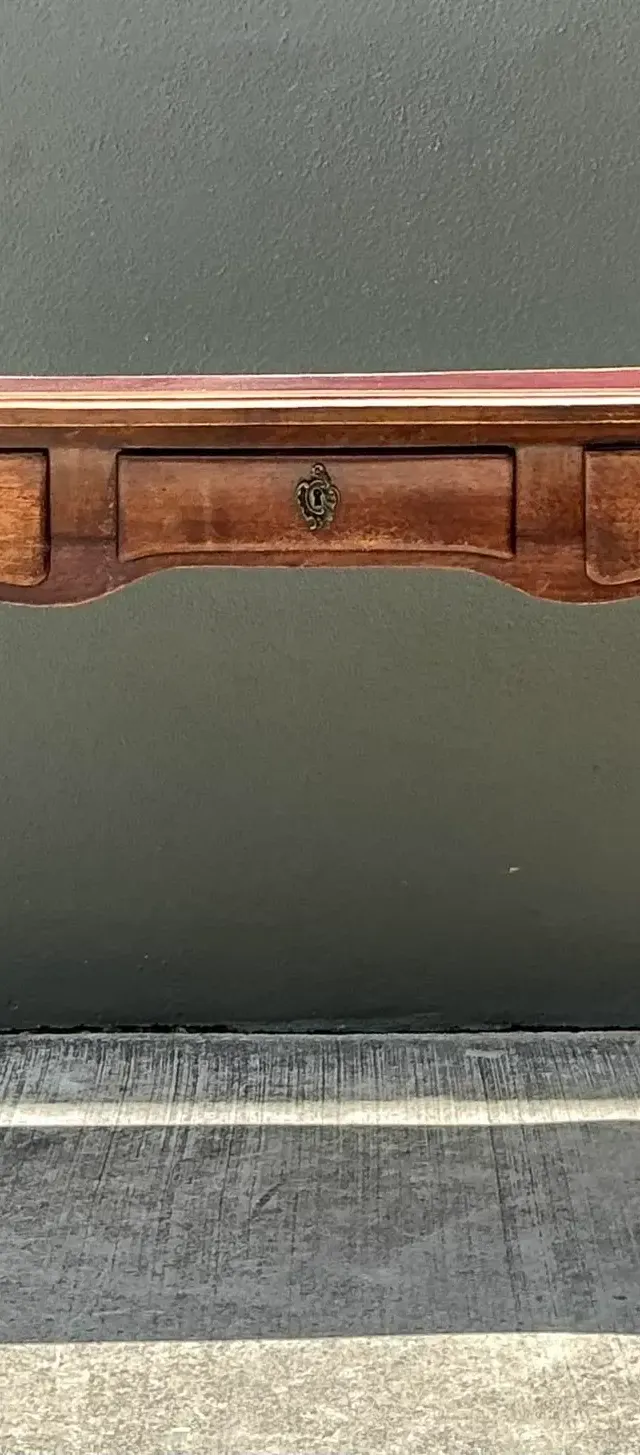 Vintage Italian Embossed Leather Top Writing Desk