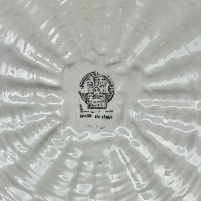 Vintage Italian Este Blanc De Chine Glazed Ceramic Fruit Bowl — additional photo 8