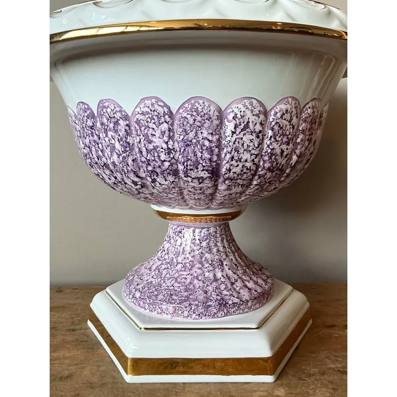 Vintage Italian Gilt Tipped Centerpiece Bowl — additional photo 2