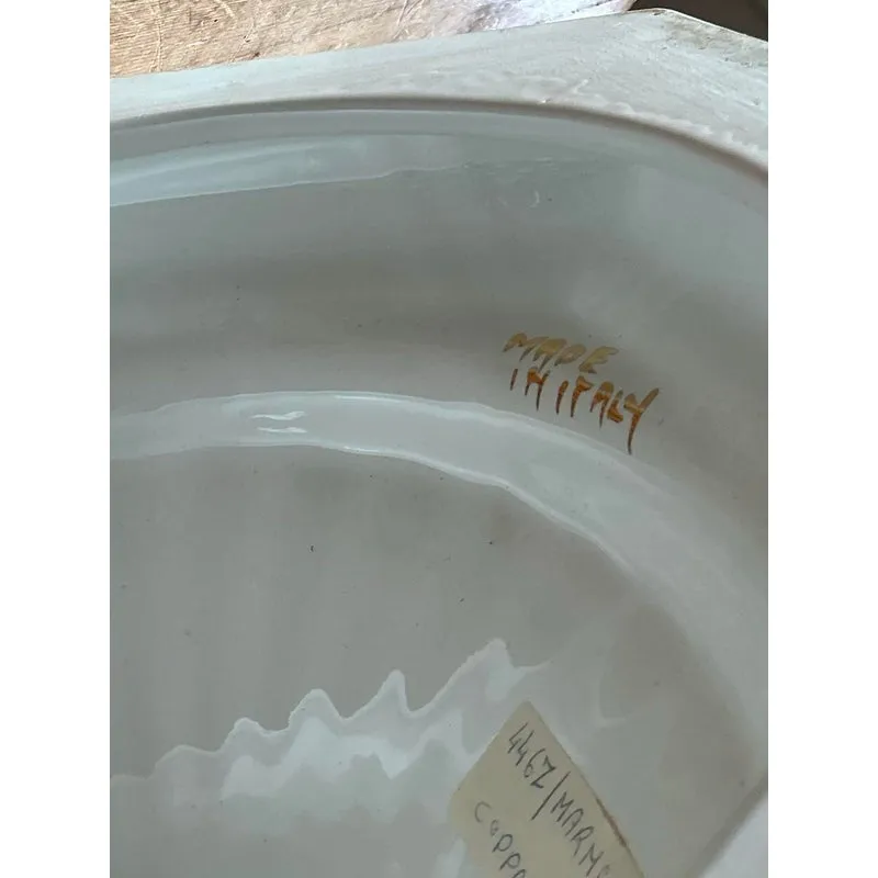 Vintage Italian Gilt Tipped Centerpiece Bowl — additional photo 4