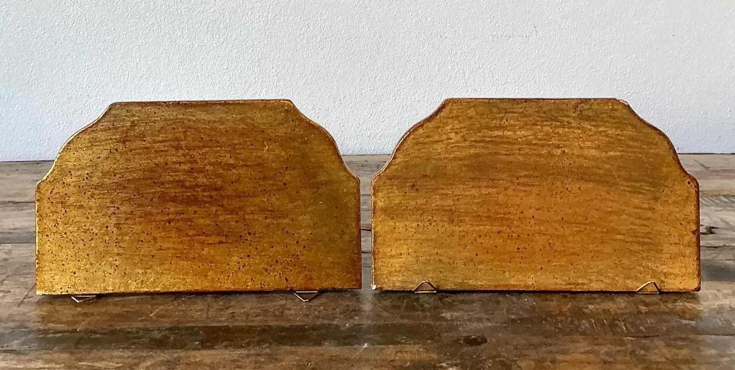 Vintage Italian Gilt Wall Brackets - A Pair — additional photo 4