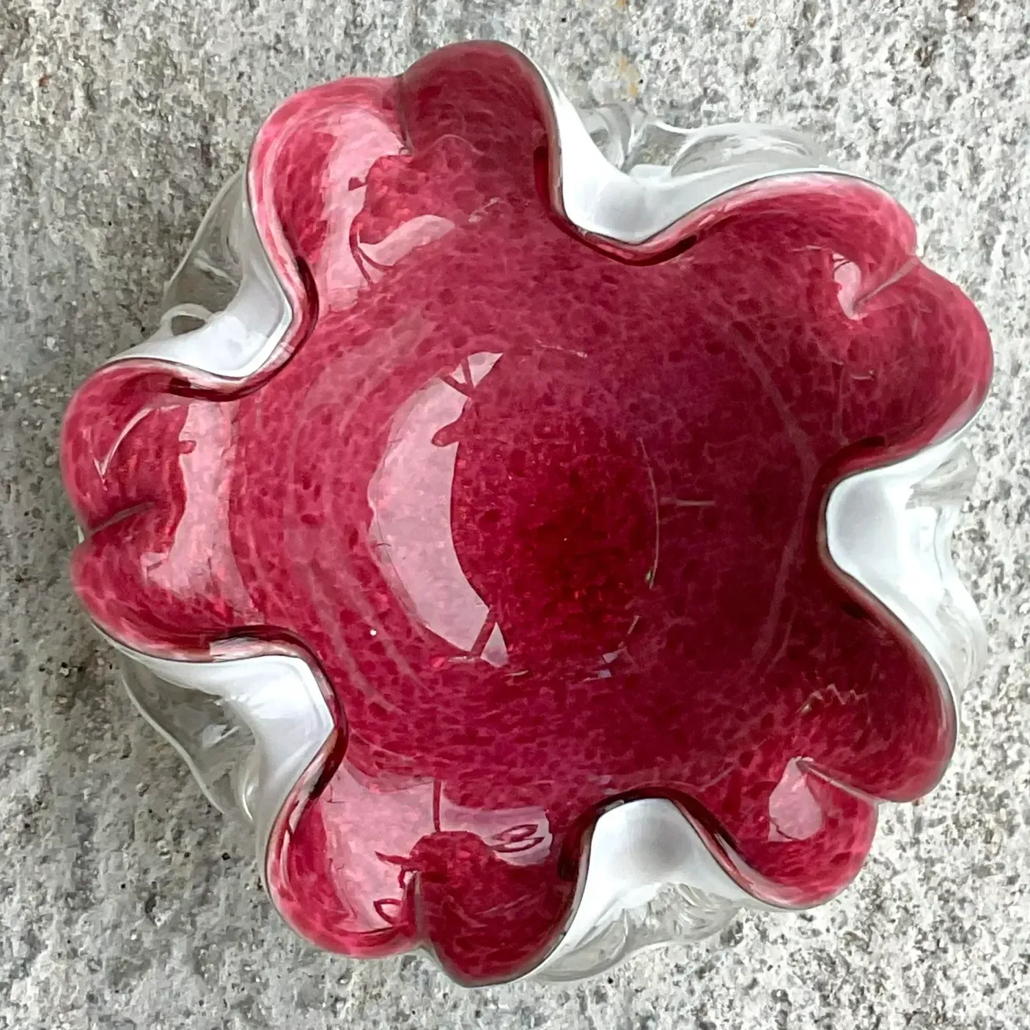 Vintage Italian Glass Bowl After Murano — additional photo 4