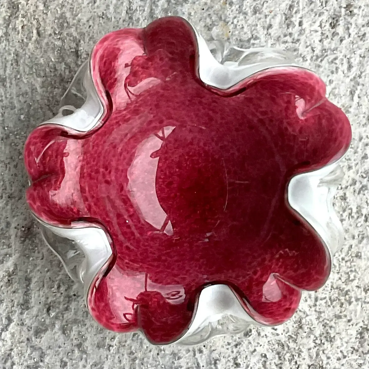 Vintage Italian Glass Bowl After Murano — additional photo 5