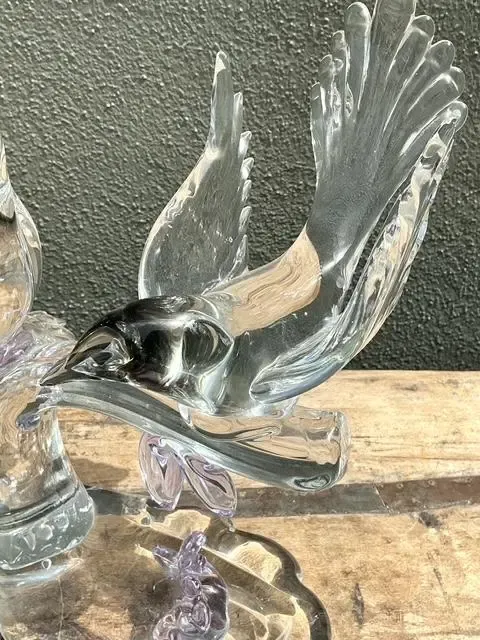 Vintage Italian Glass Lovebirds After Murano — additional photo 8