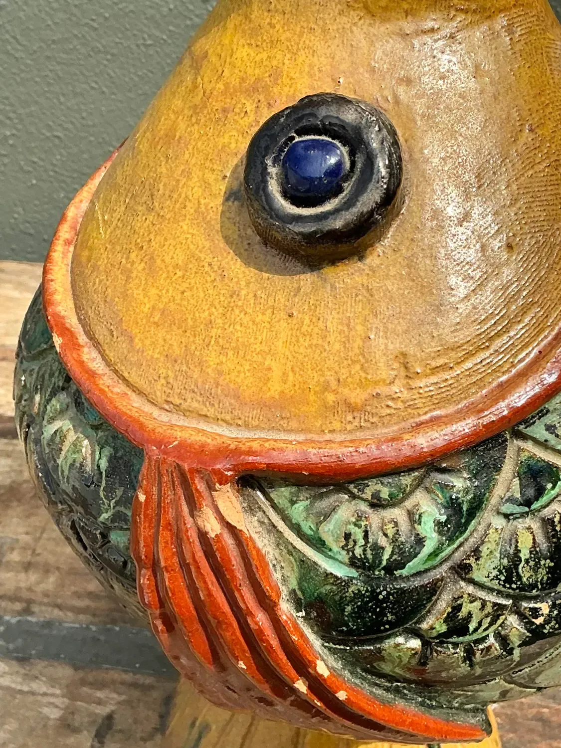 Vintage Italian Glazed Ceramic Fish — additional photo 2