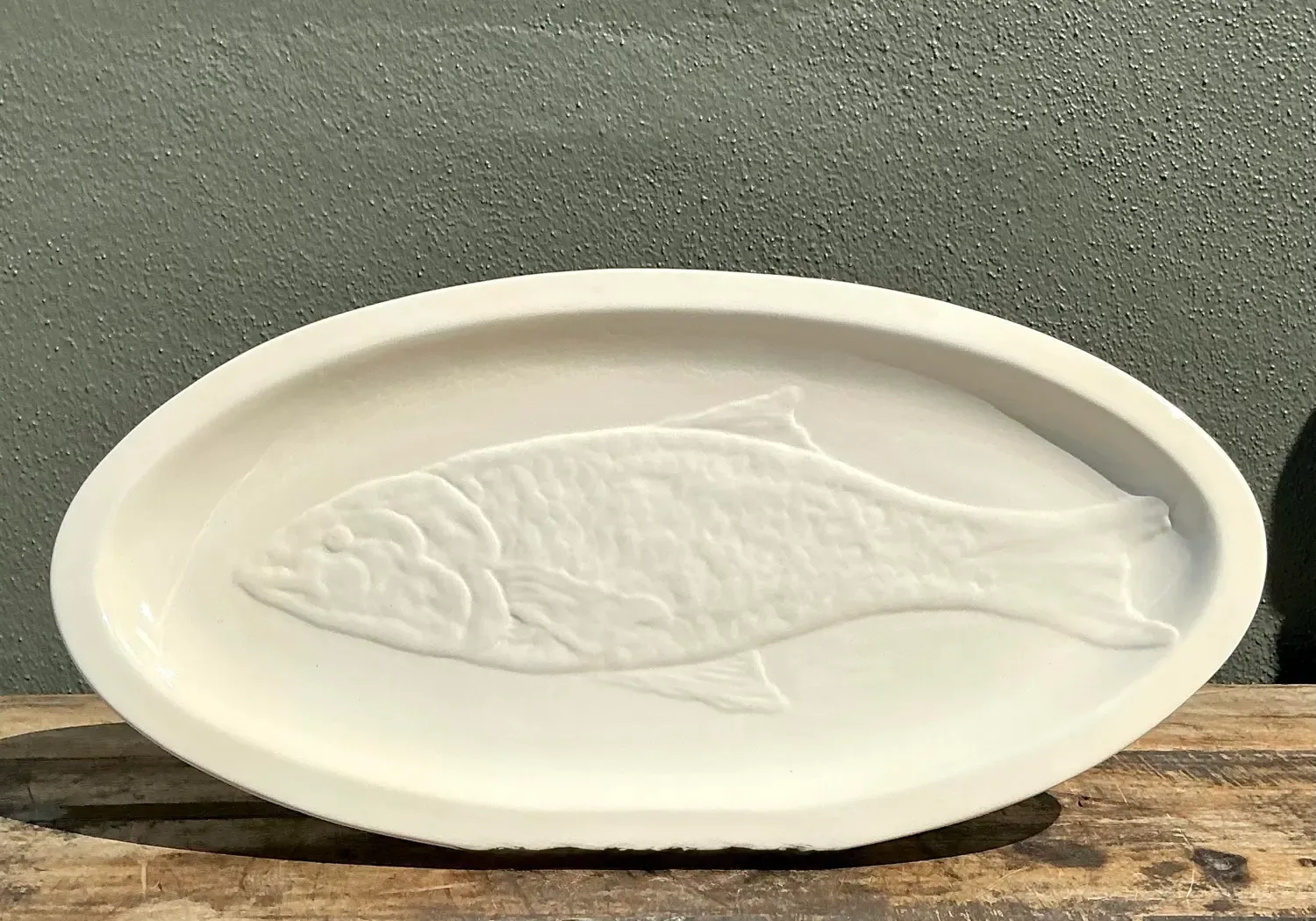 Vintage Italian Glazed Ceramic Fish Tray