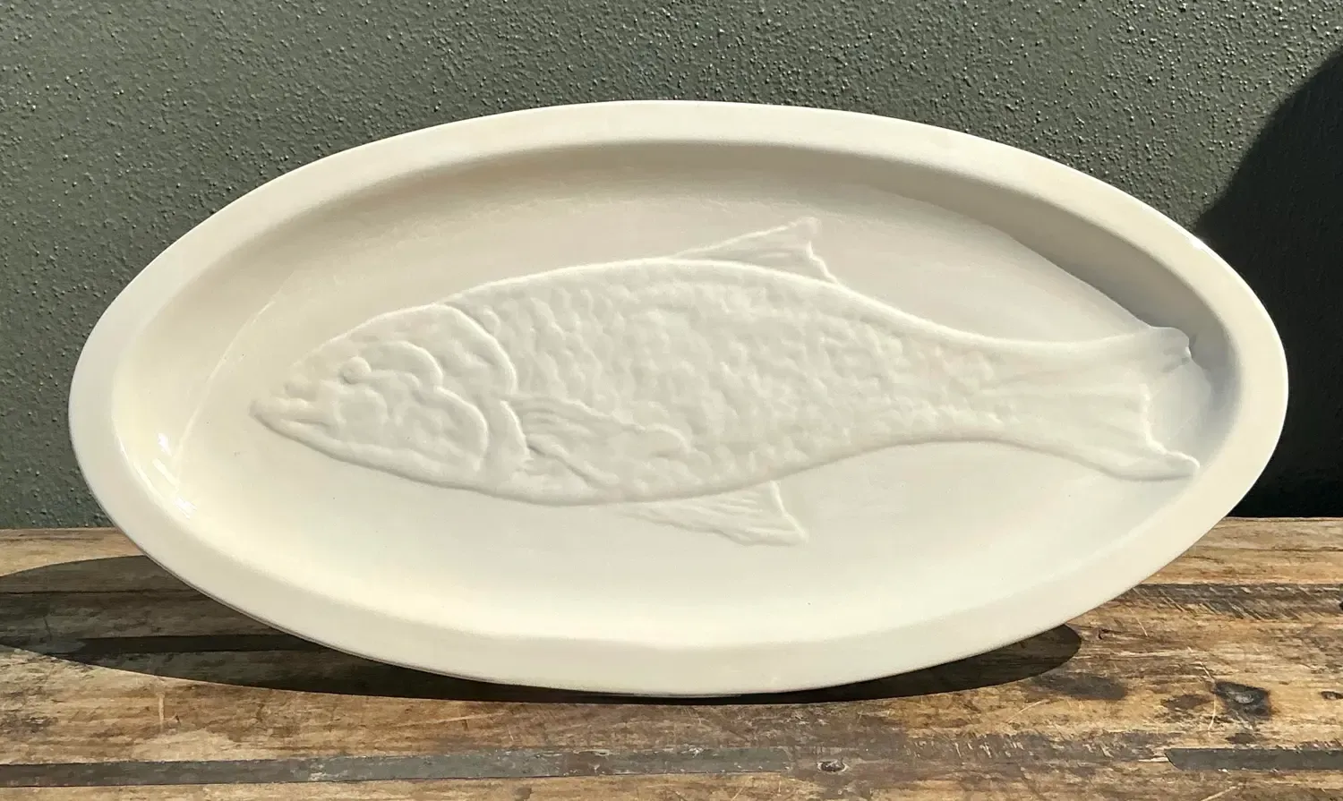 Vintage Italian Glazed Ceramic Fish Tray — additional photo 1