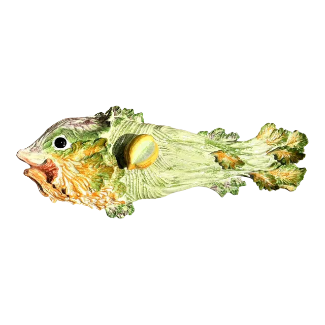 Vintage Italian Glazed Ceramic Fish Tureen — additional photo 6