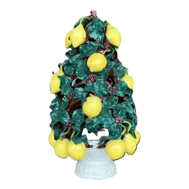 Vintage Italian Glazed Ceramic Lemon Topiary — additional photo 1