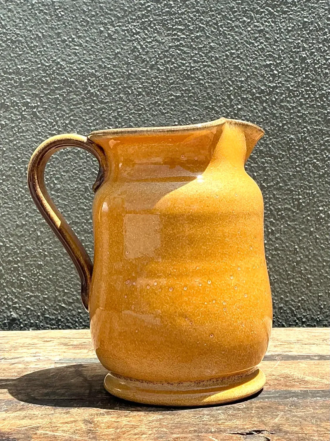 Vintage Italian Glazed Ceramic Pitcher — additional photo 2