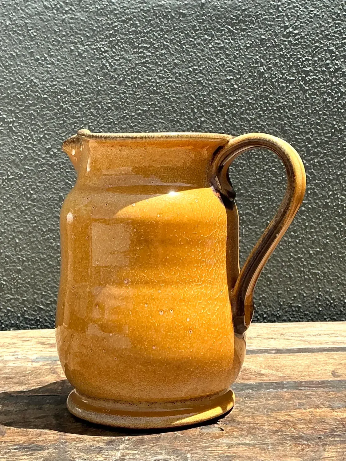 Vintage Italian Glazed Ceramic Pitcher — additional photo 3