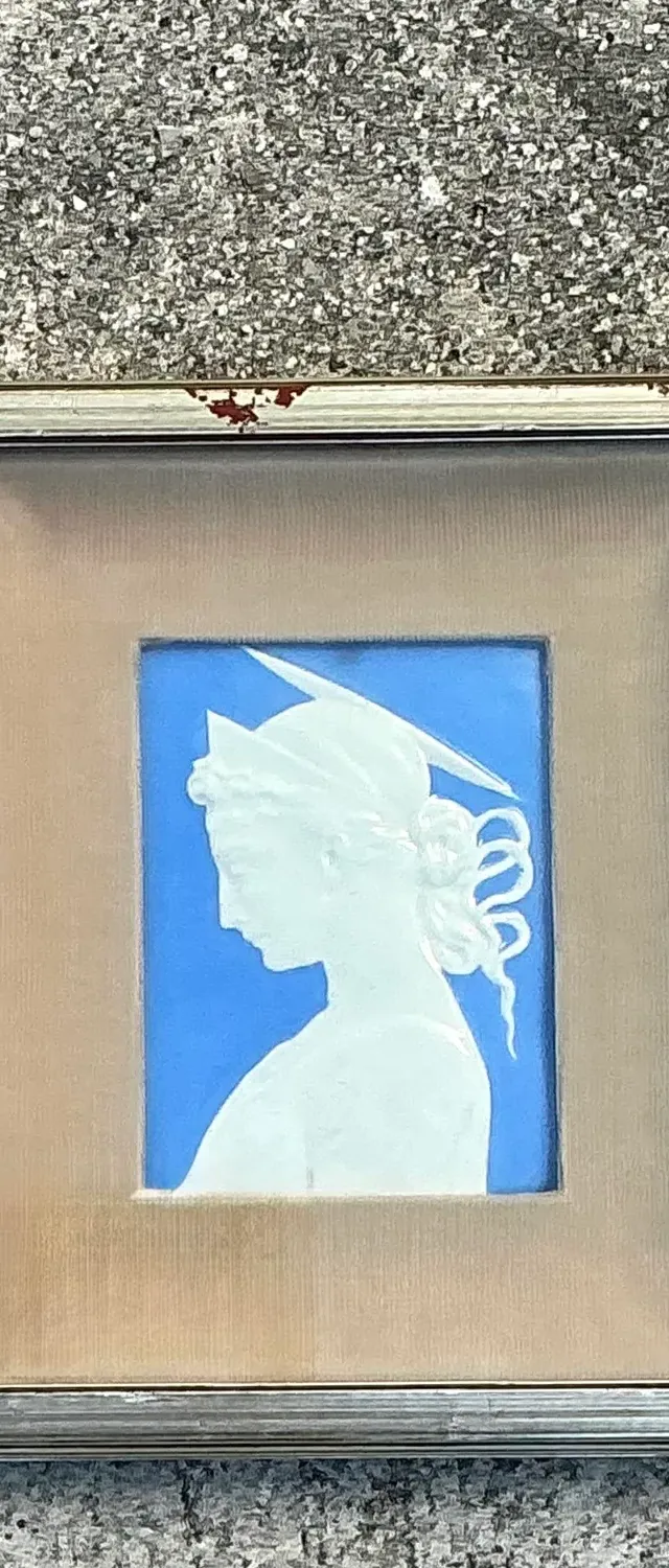 Vintage Italian Glazed Ceramic Profile Tile