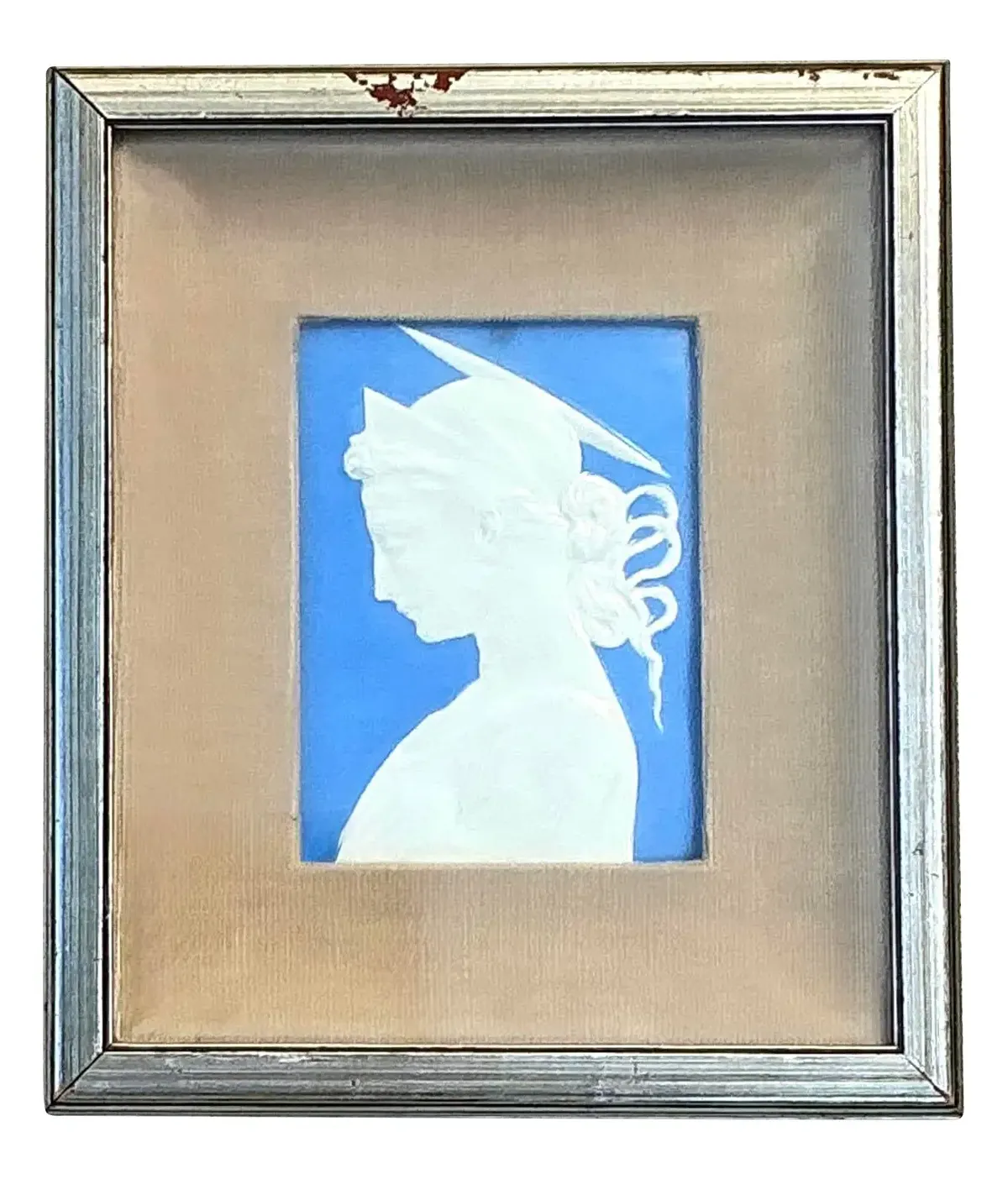 Vintage Italian Glazed Ceramic Profile Tile — additional photo 1