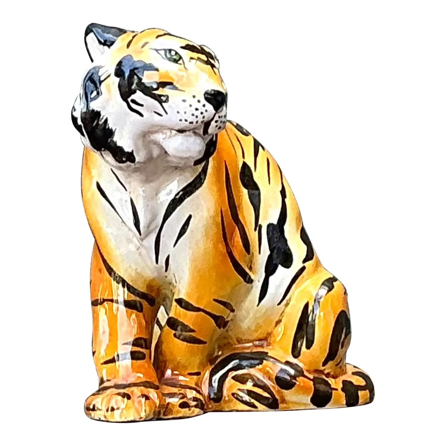 Vintage Italian Glazed Ceramic Tiger