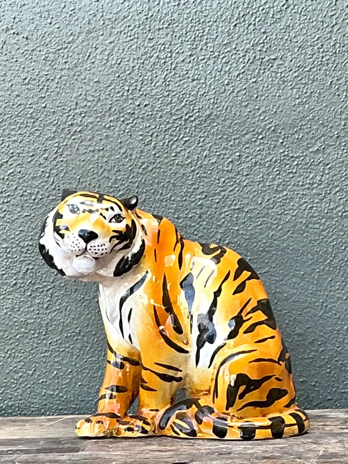 Vintage Italian Glazed Ceramic Tiger — additional photo 3
