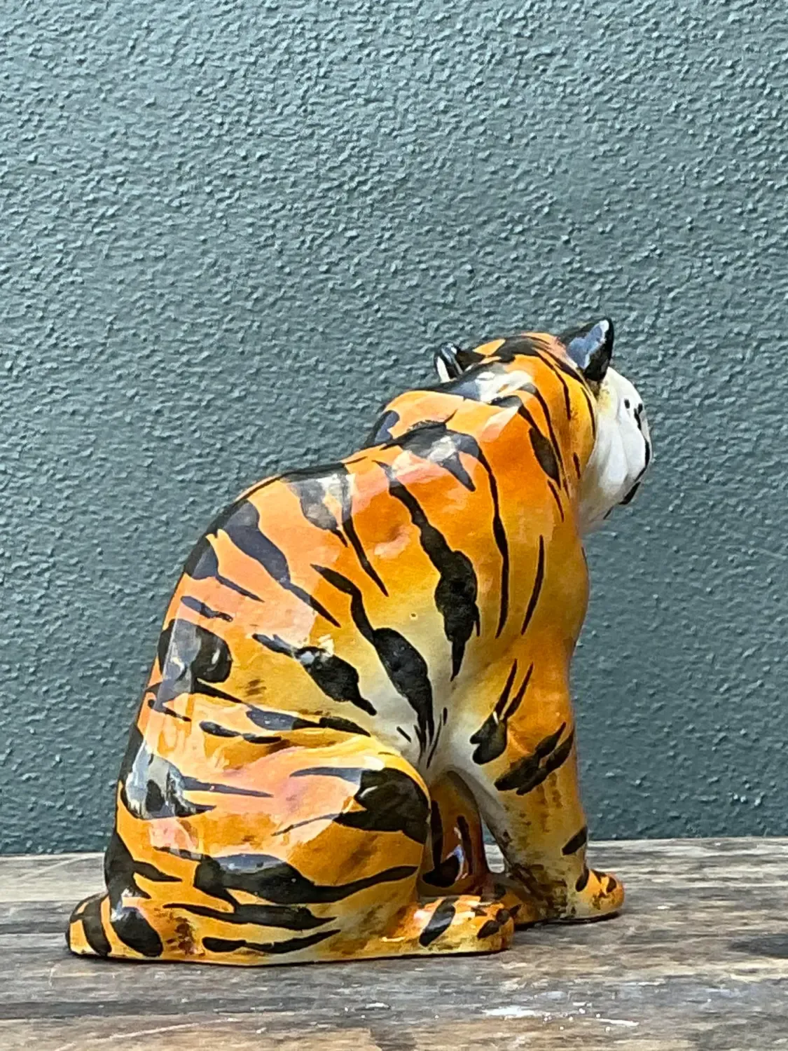 Vintage Italian Glazed Ceramic Tiger — additional photo 6