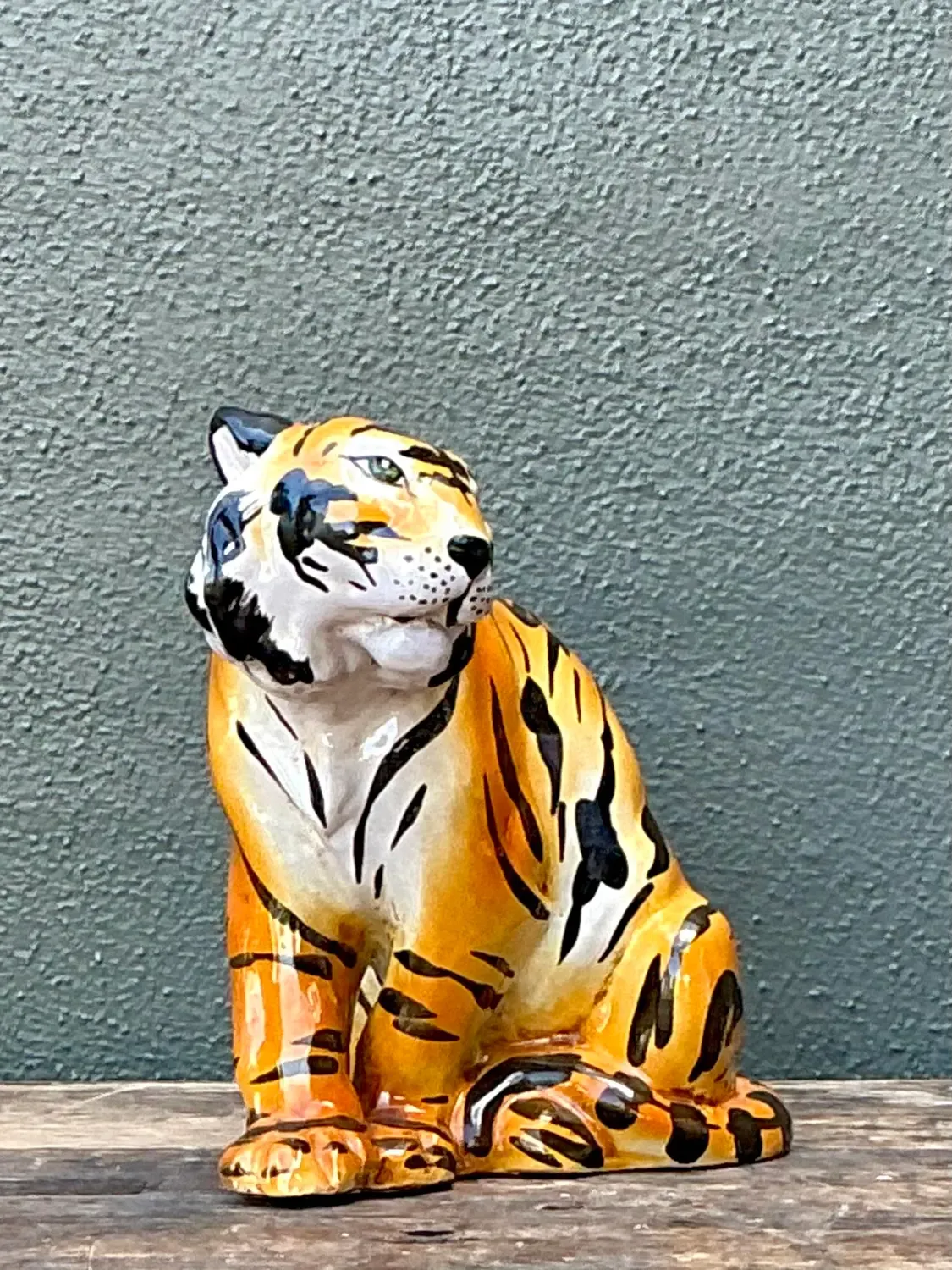 Vintage Italian Glazed Ceramic Tiger — additional photo 8