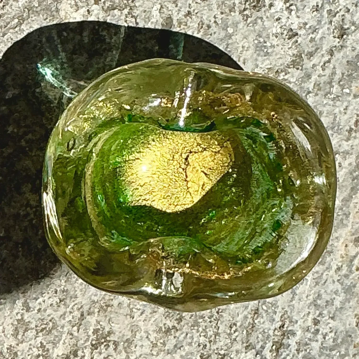 Vintage Italian Gold Dust Glass Bowl After Murano — additional photo 3