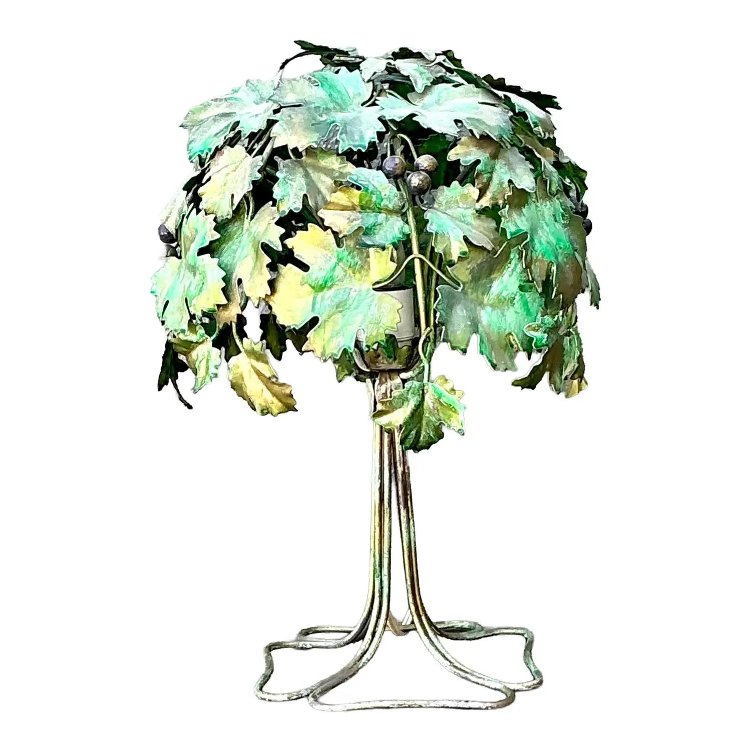 Vintage Italian Grape Leaf Table Lamp — additional photo 1